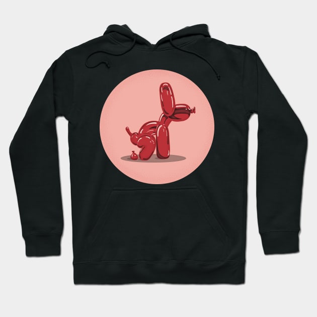 Balloon dog drop funny illustration that speaks for itself Hoodie by secondskin